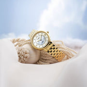 Roamer 859845 49 29 50 Capri Diamonds Gold and White Mother Of Pearl Dial Women's Watch - mzwatcheslk srilanka